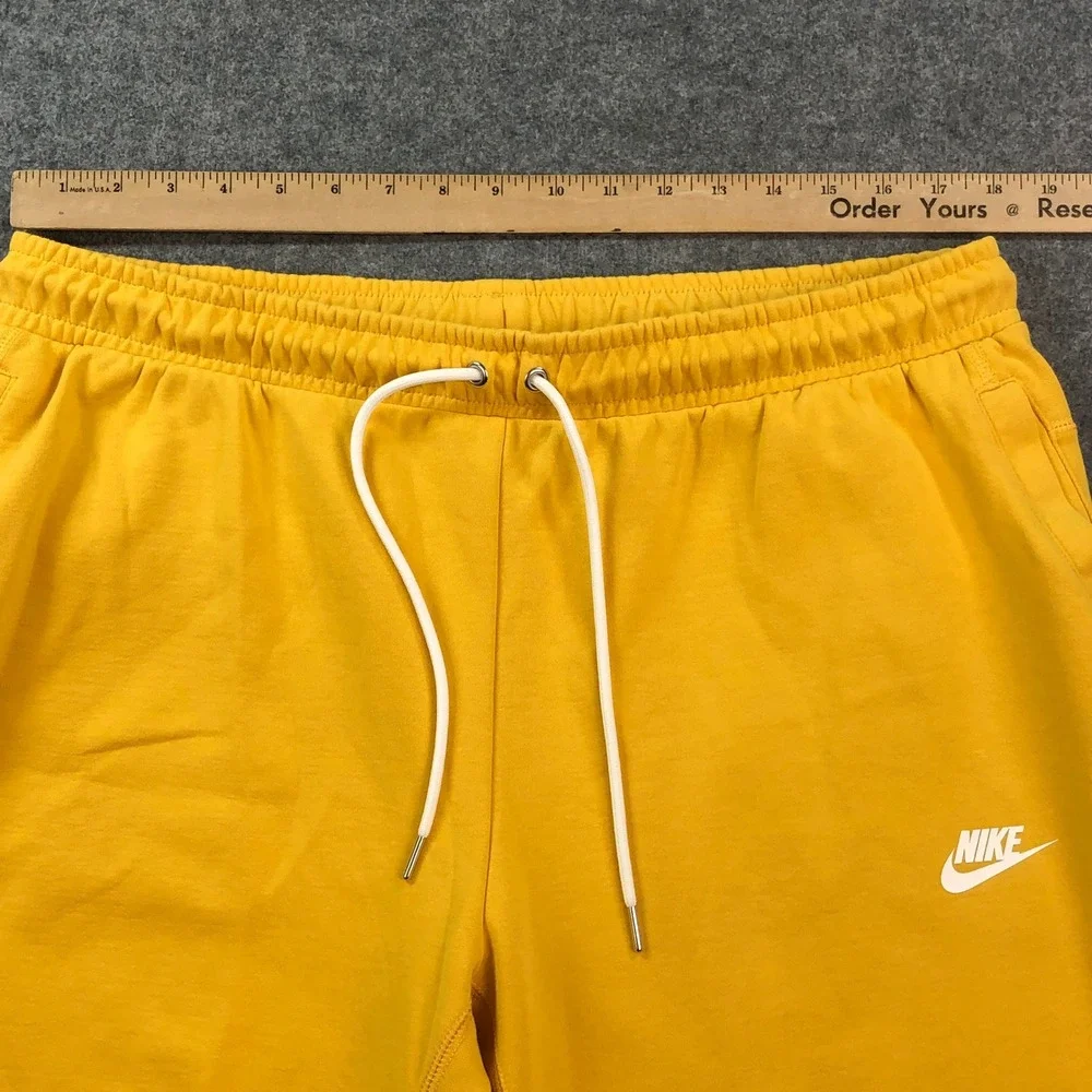 Nike Mens Jogger Sweatpants XXL Yellow Drawstring Gym Tapered Cotton Stretch